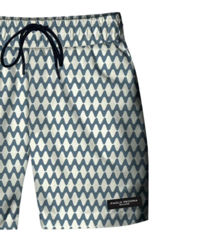Costume boxer con tasche laccio e logo PAOLO PECORA