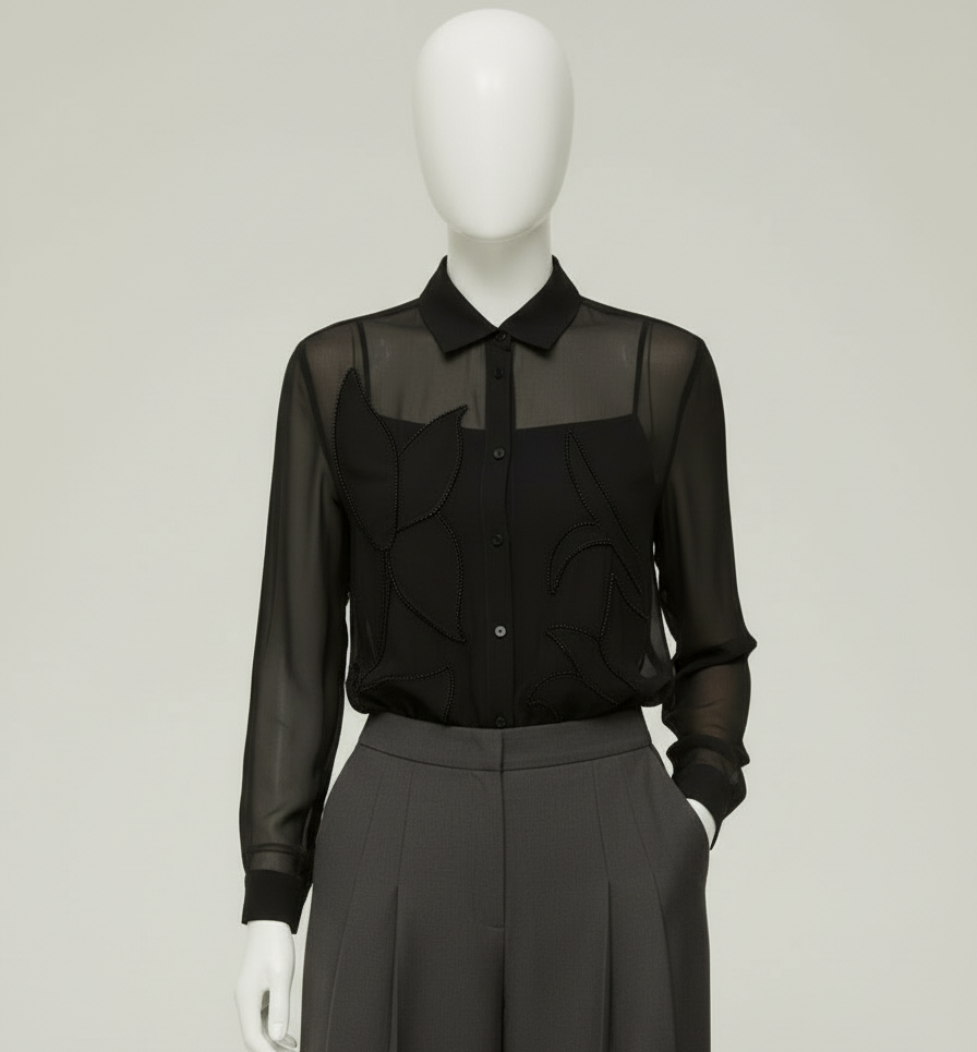 CAMICIA RICAMI FLOREALI