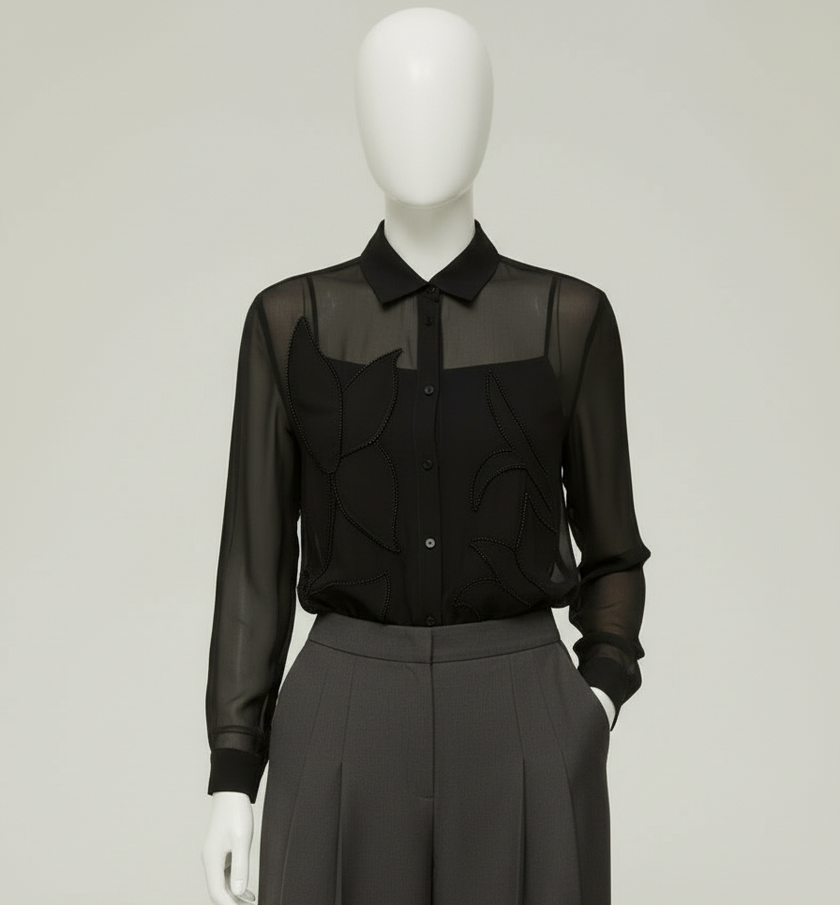 CAMICIA RICAMI FLOREALI