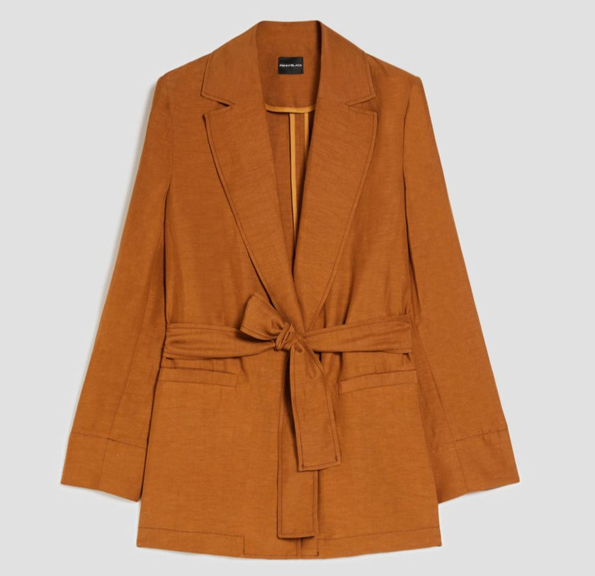 Giacca Monobottone Sfoderata in Blend di Lino PENNYBLACK