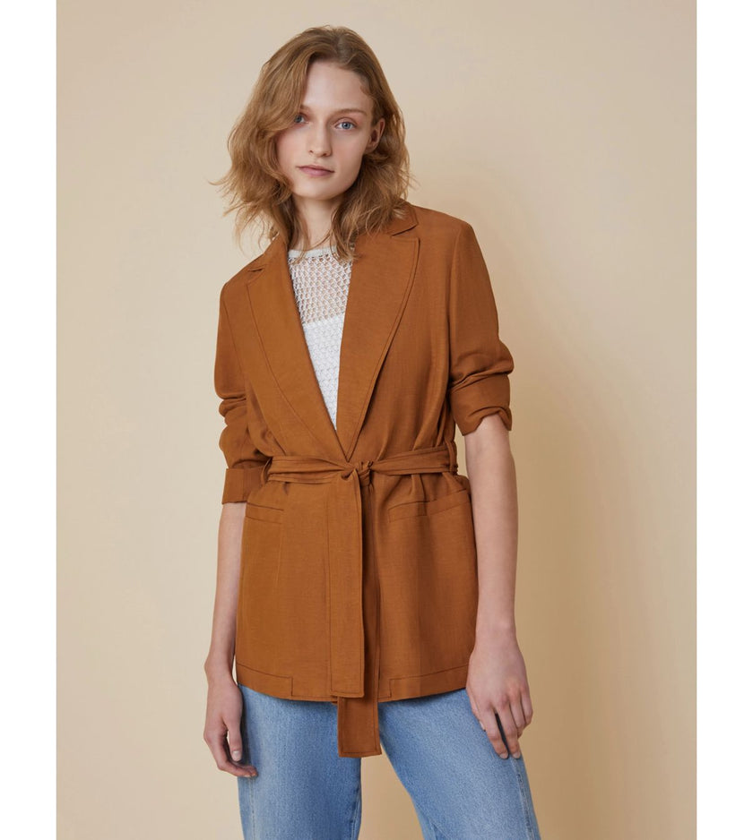 Giacca Monobottone Sfoderata in Blend di Lino PENNYBLACK