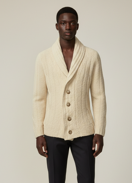 CARDIGAN AN111 SCIALLATO TESSUTO TEDDY