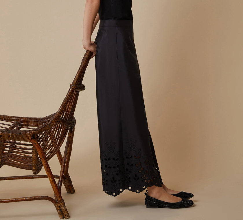 Pantalone Con Ricamo Sangallo al Fondo PENNYBLACK