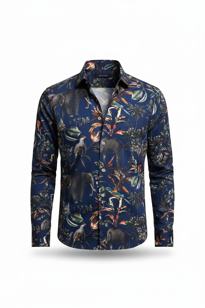Camicia AU19S04CA FIO1704 con fantasia