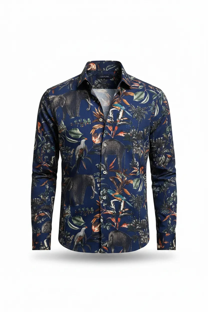 Camicia AU19S04CA FIO1704 con fantasia