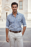 Camicia AU19S06CA FIO1690 con fantasia
