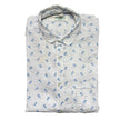 Camicia AU19S08CA FIO1666 con micro fantasia floreale e trama a nido d'ape ALLEY DOCKS
