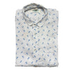 Camicia AU19S08CA FIO1666 con micro fantasia floreale e trama a nido d'ape ALLEY DOCKS