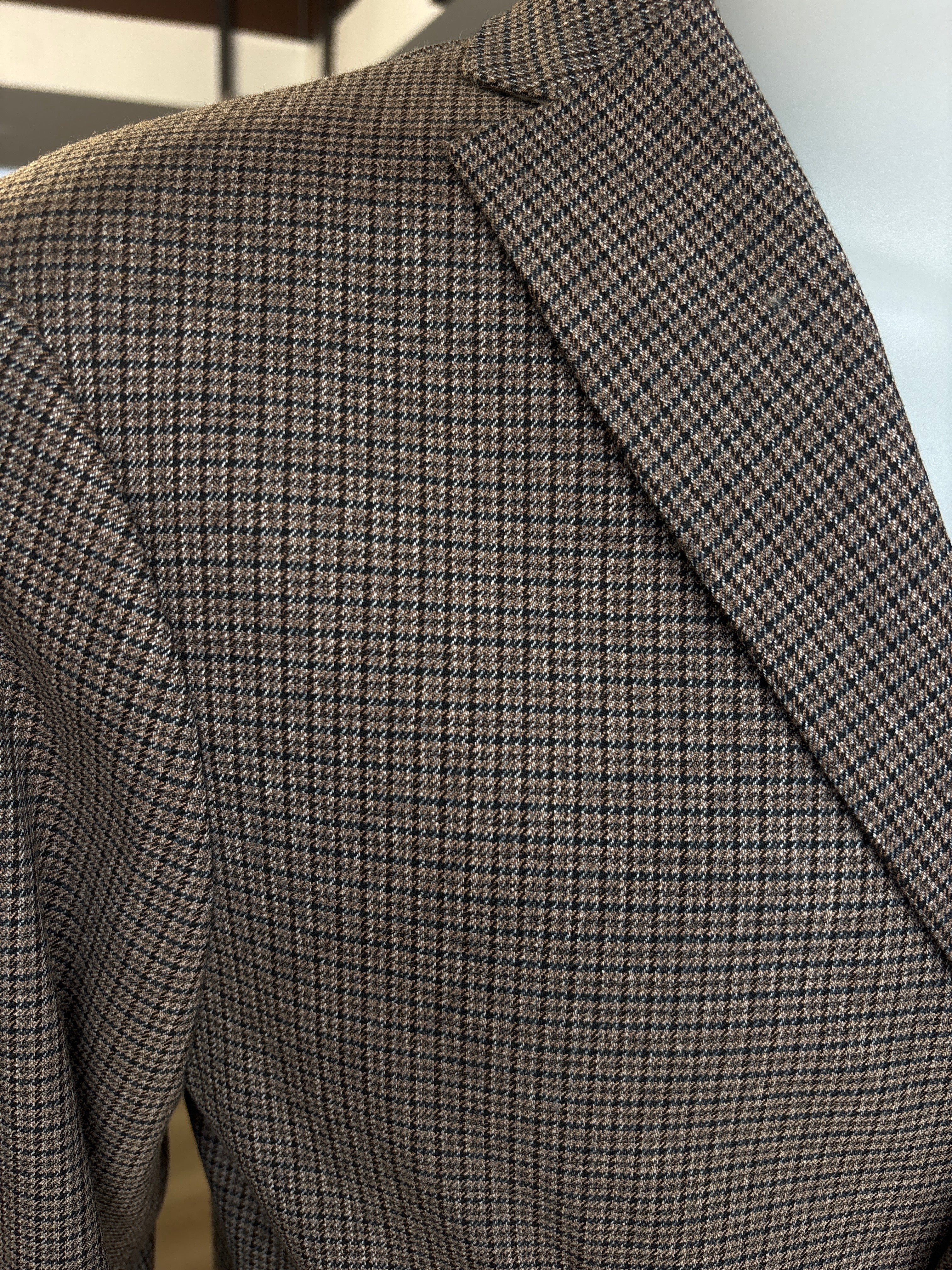 GIACCA 1587M Castagna PIED DE POULE