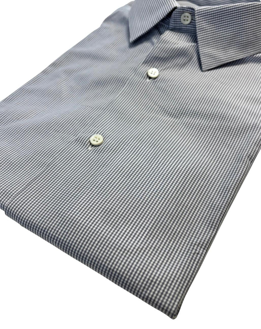 Camicia B160L/04305 con micro fantasia a quadri BAGUTTA