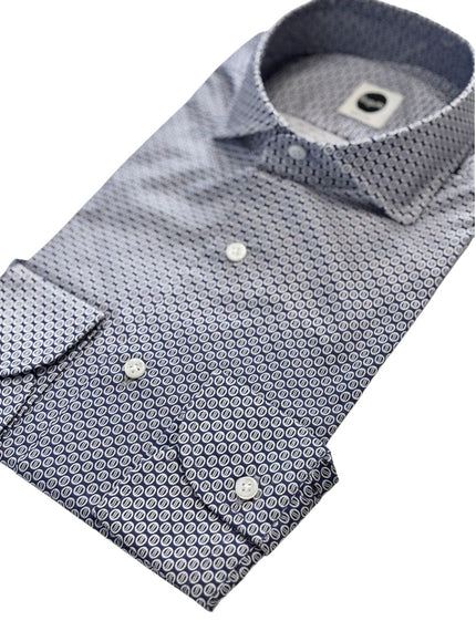 Camicia B187L/ 06258 con micro fantasia a fiori BAGUTTA