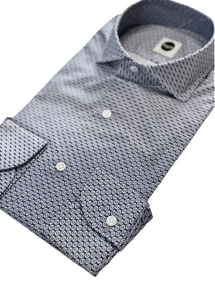Camicia B187L/ 06258 con micro fantasia a fiori BAGUTTA