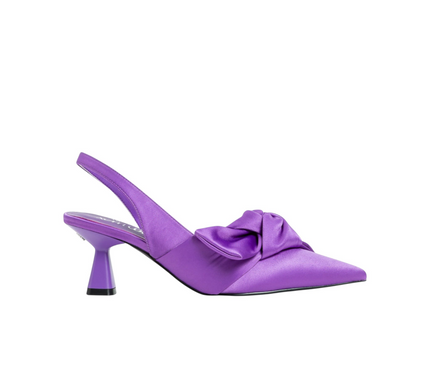 Dècolletè in raso con fiocco