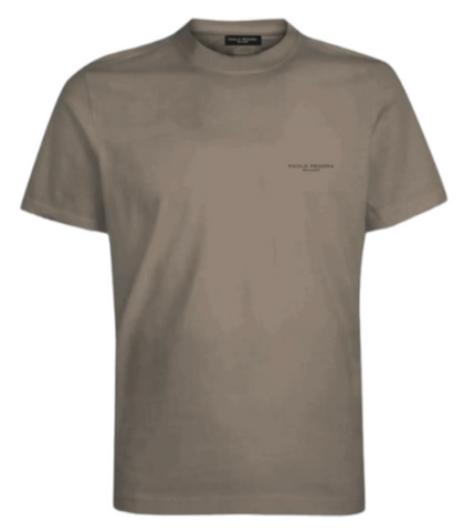 T-Shirt giro collo fit regolare con logo PAOLO PECORA