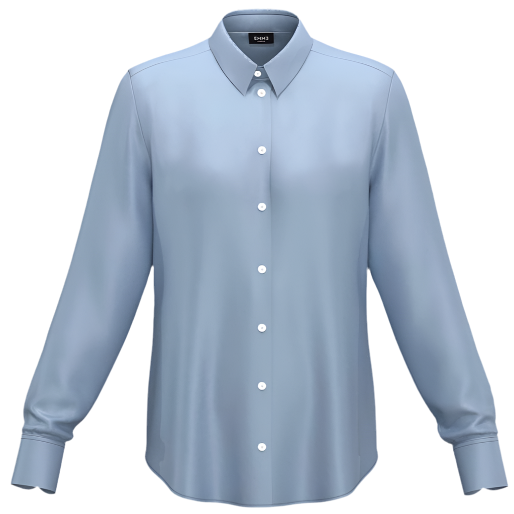 Camicia Basic a Manica Lunga in Raso con Collo Piccolo EMME MARELLA