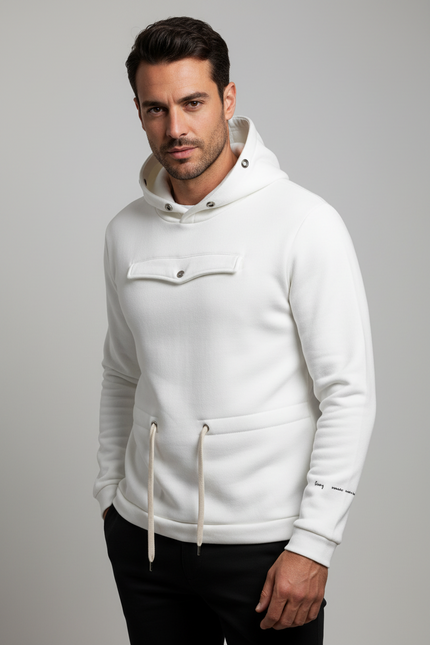 Felpa M7617E8494206 Con Cappuccio Tasca Avanti