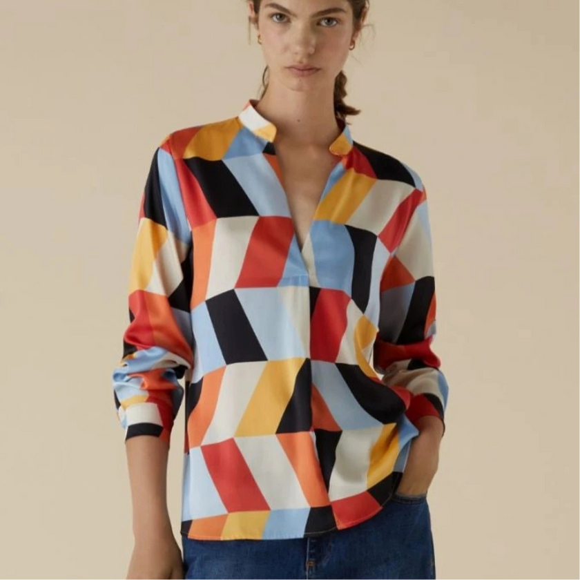 Blusa con fantasia geometrica EMME MARELLA