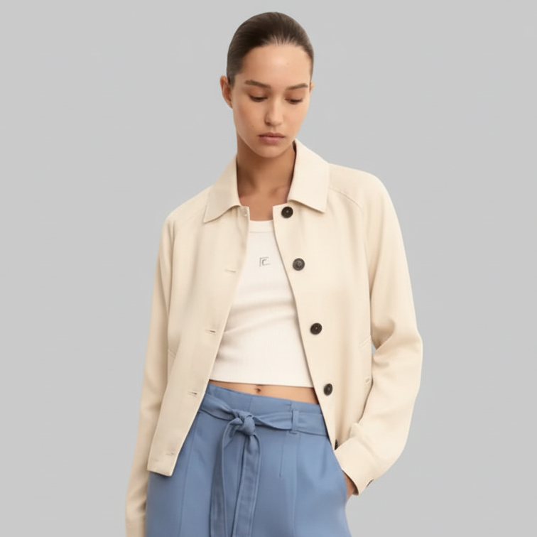 GIACCA BAIA COLLO CAMICIA IN LINO