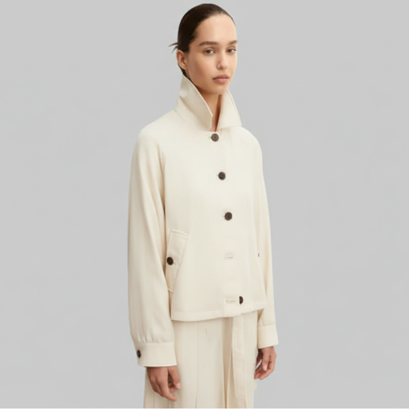 GIACCA BAIA COLLO CAMICIA IN LINO