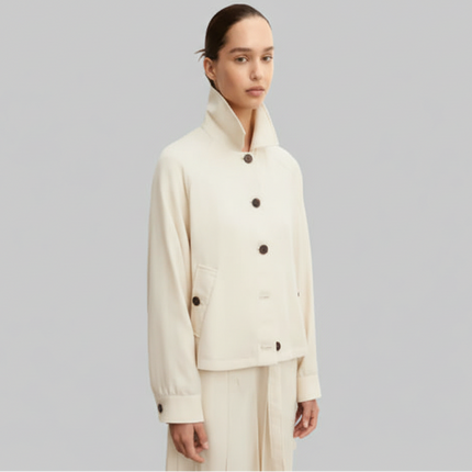 GIACCA BAIA COLLO CAMICIA IN LINO