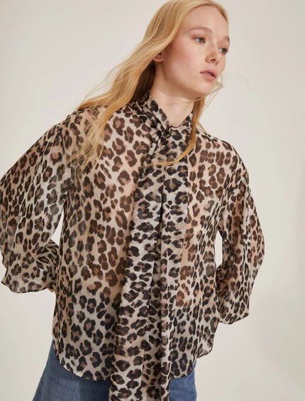 Blusa maculata con fiocco al collo EMME MARELLA