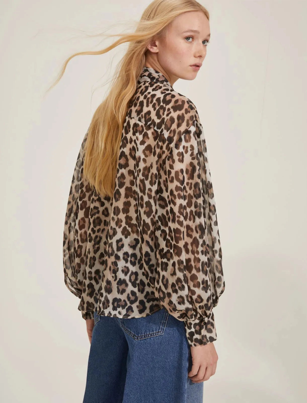 Blusa maculata con fiocco al collo EMME MARELLA
