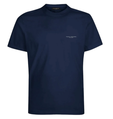 T-Shirt giro collo fit regolare con logo PAOLO PECORA