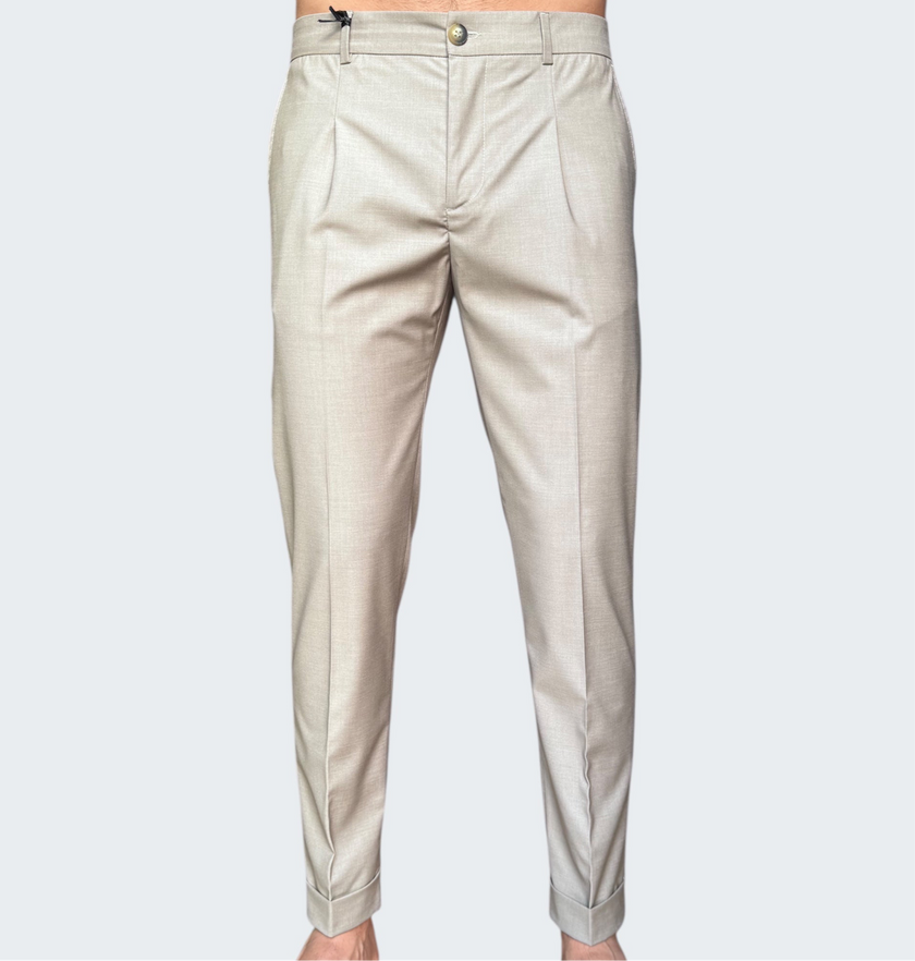 Pantalone in tela con tasche alla francese ELIO SANTINI