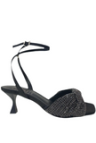 Sandalo aperto con tacco basso e strass WEBE