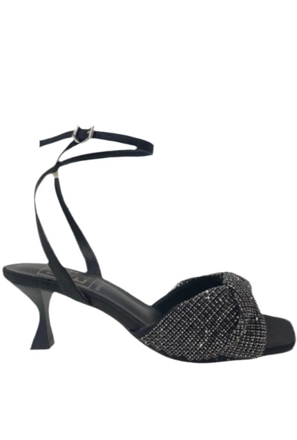 Sandalo aperto con tacco basso e strass WEBE