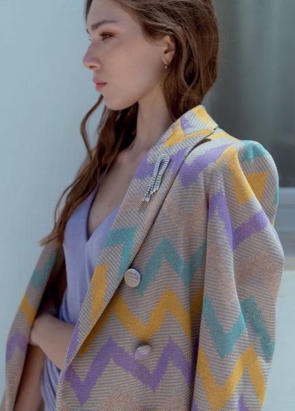 Pantalone C0365 palazzo motivo etnico