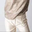 Pantalone Regular con Fondo Capri in Shantung TOLERANCE
