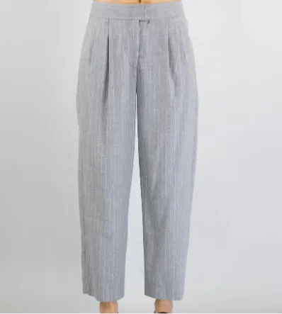 Pantaloni Gessati in Morbido Twill PENNYBLACK
