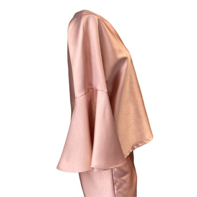 Blusa in raso con maniche voilant MAESTA