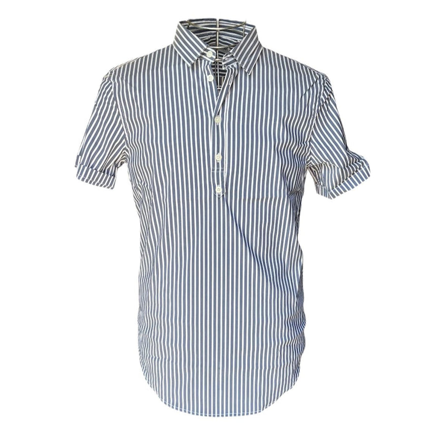 Camicia mezza manica C6770R13364307 a righe verticali ALESSANDRINI