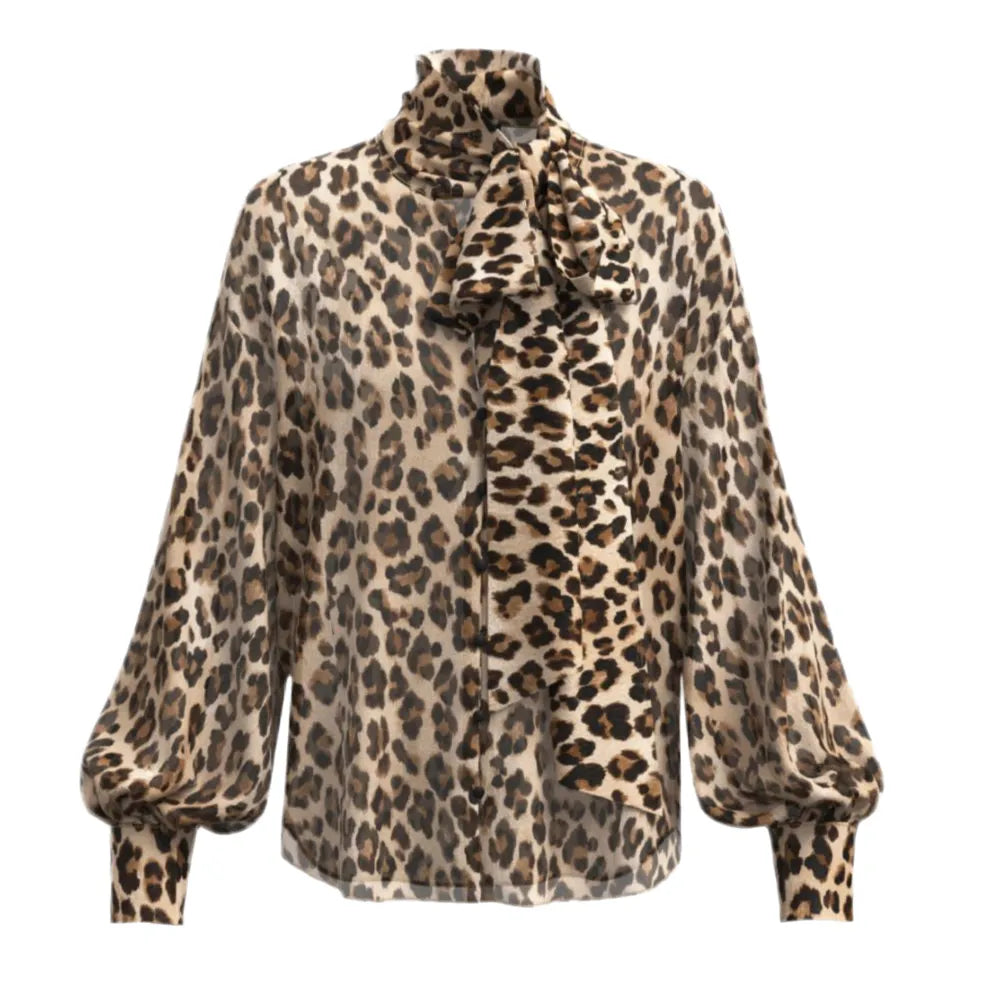 Blusa maculata con fiocco al collo EMME MARELLA