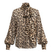 Blusa maculata con fiocco al collo EMME MARELLA
