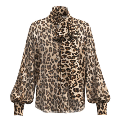 Blusa maculata con fiocco al collo EMME MARELLA