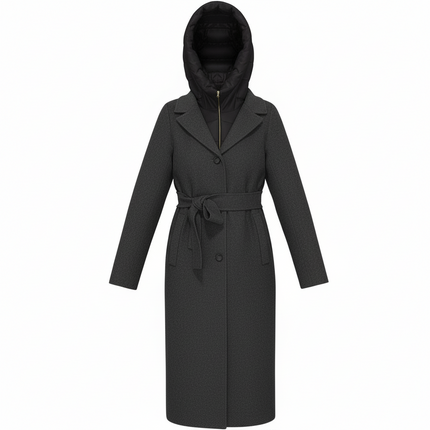Cappotto Donna Taglio Sartoriale con Imbottitura Staccabile