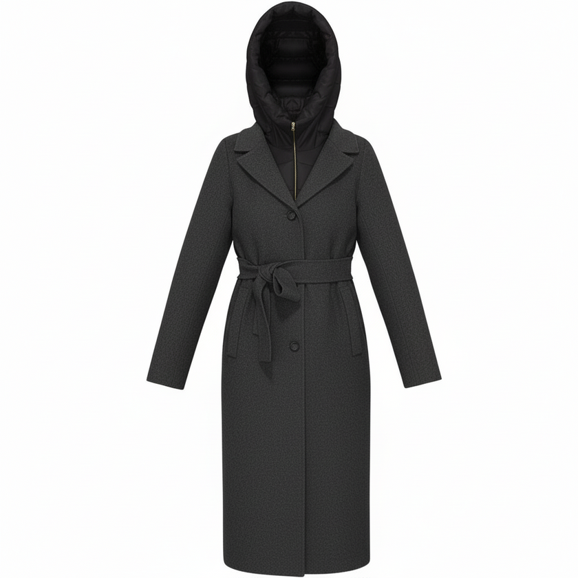 Cappotto Donna Taglio Sartoriale con Imbottitura Staccabile