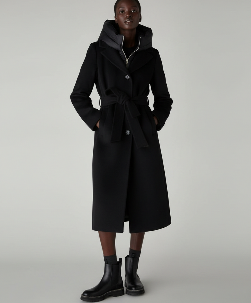 Cappotto Donna Taglio Sartoriale con Imbottitura Staccabile