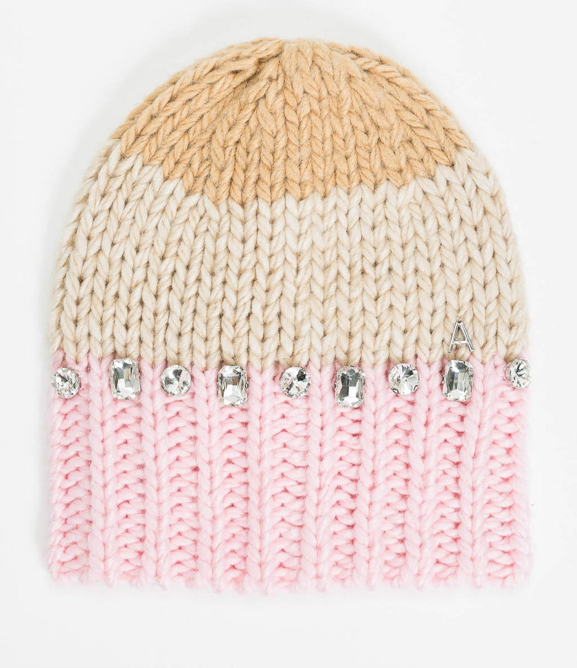 Cappello Donna Cuffia in Maglia Jacquard TWINSET ACTITUDE