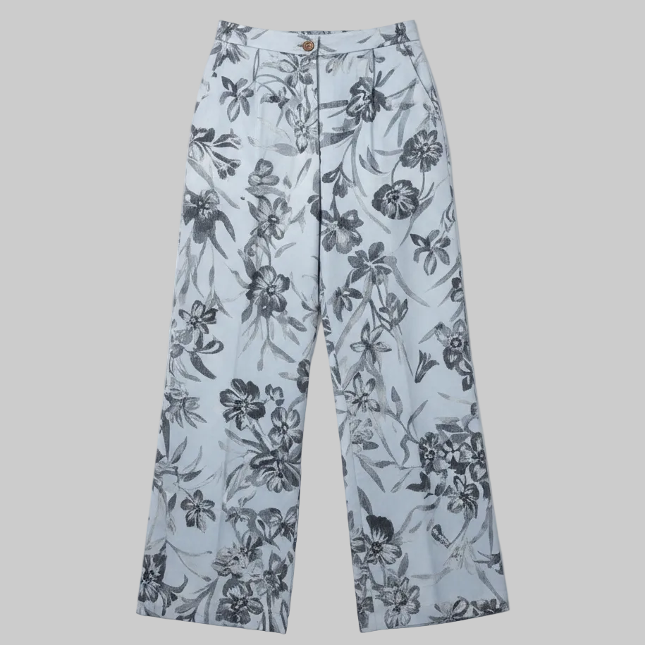 PANTALONE CARAFFA FANTASIA FLOREALE FIT AMPIO