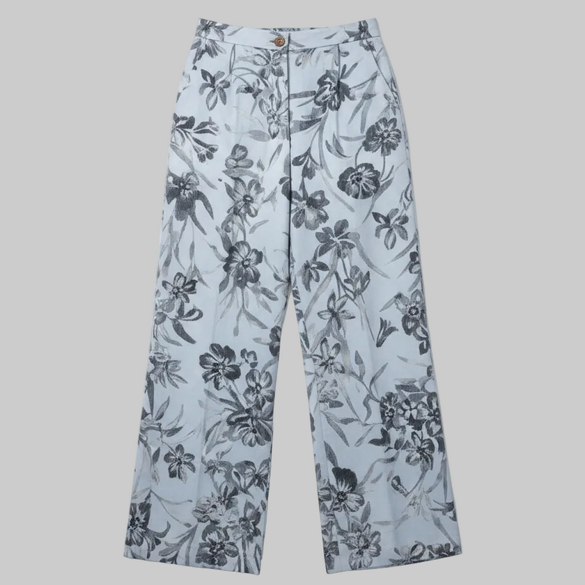 PANTALONE CARAFFA FANTASIA FLOREALE FIT AMPIO