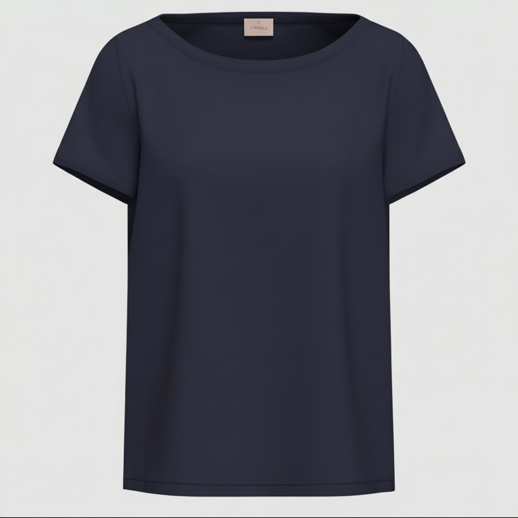 BLUSA CARTONE COLLO BARCA MISTO SETA