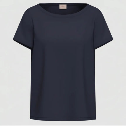 BLUSA CARTONE COLLO BARCA MISTO SETA