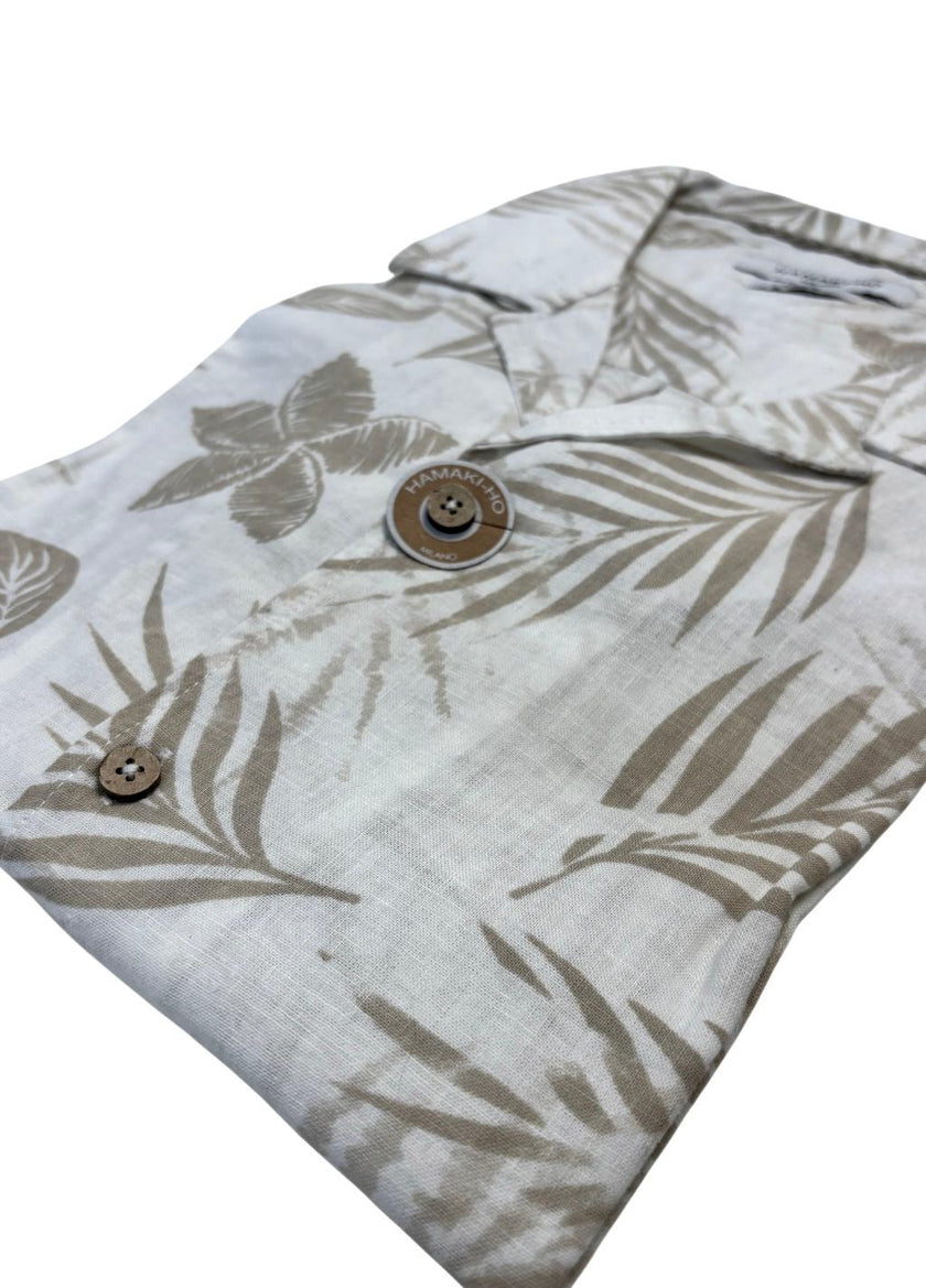 Camicia con fantasia tropicale HAMAKI-HO