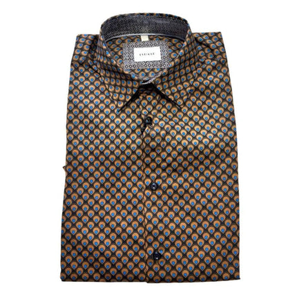 Camicia CI894SS con fantasia a gocce colorata SSEINSE
