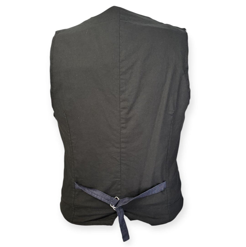 Gilet con bordi sfrangiati alle maniche e chiusura 6 bottoni OFFICINA 36