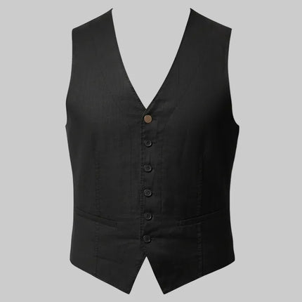 Gilet con bordi sfrangiati alle maniche e chiusura 6 bottoni
